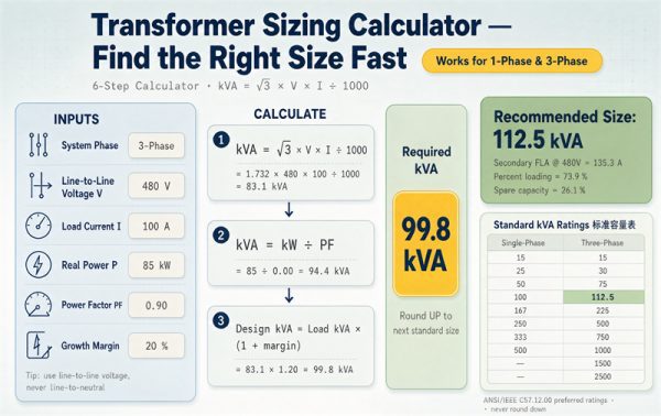 Transformer Sizing Calculator