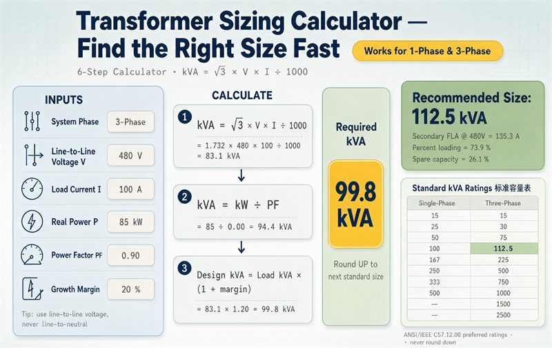 Transformer Sizing Calculator