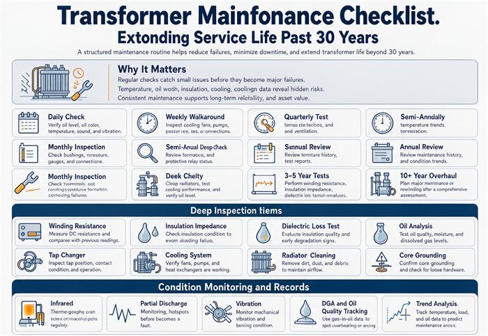 Transformer Maintenance Checklist
